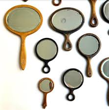 Collection of 16 Antique Hand Mirrors with Beveled Glass at 1stDibs | semaphore no mirror, semaphore mirror, antique wooden hand mirror