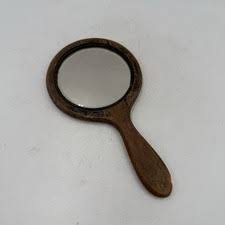 Antique Wood Hand Mirror In Collectible Hand Mirrors for sale | eBay