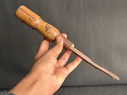 1930's VINTAGE RARE HANDMADE SCREWDRIVER TOOL WITH WOODEN HANDLE, | eBay