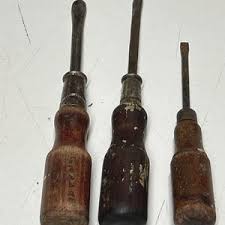 Vintage Wood Screwdrivers Hickory Handle, Flat, Woodworking - Etsy