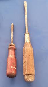 Wood Handle Yankee Drill, Screw Drivers and Lufkin Tape Measure & Ruler | EstateSales.org