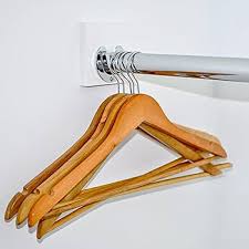 Amazon.com: 4 Sets (8Pcs) Stainless Steel Closet Rod Bracket Bar Support Set, Heavy Duty Pole Socket Tubing Holder Tension Brackets for Clothes Wall Mount Shelf Rack, Shower Rods, Hanger End Caps, Dowel