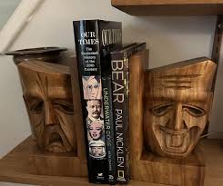 Vintage Bookend Set Comedy & Tragedy Theatre Linlee MFG INC ...