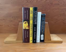 Wood Vintage Mid Century Bookends - Etsy