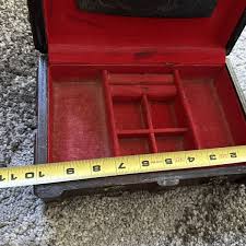 Vintage S. Sper Bijou Wooden Jewelry Box Red Felt lined, used | eBay