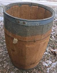 Wooden Barrel Nail Keg 18" X. 11" Prim Rustic Farm Country ...