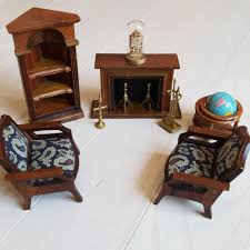 Miniature Furniture Vintage Dollhouse Living Room | eBay