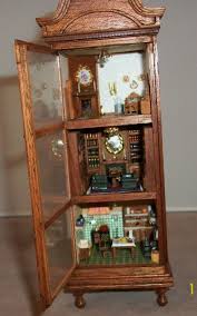 RARE DOLLHOUSE MINIATURE ARTISAN TALLER-TARGIONI 3 SHELF LIGHTED CABINET 1" | eBay