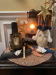 Americana George Washington and Abraham Lincoln Bust Figures, Primitive Americana Abraham Lincoln and George Washington Dolls - Etsy