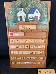 Perpetual Wooden Handmade Calendar Country Farm Living ...