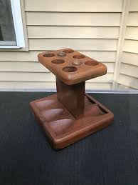 Vintage Walnut 6-Pipe Stand Holder - Pattberg Novelty Corp ...