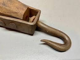 Vintage Wooden Pulley, Block and Tackle, Pulley, Wood Pulley, Hanger, Barn, Farm Wooden Pulley, Nautical Decor, Marine Decor, Tiki Bar - Etsy