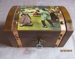 Buy A Lovely Vintage Wooden and Copper Hand-made & Carved/hand-painted Jewellery Storage Box/jewellery Box/trinket Box, Made in France Online in India - Etsy