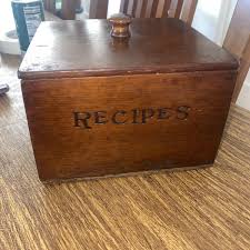 RECIPES BOX WOODEN VINTAGE | eBay