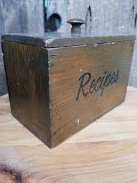 Iconic Mid-century Wood Recipe Box. This Rustic Recipe Box ...
