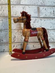 Vintage•Wooden Rocking Horse•Classic Toy/ Decor/Christmas ...
