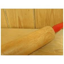 Nice 1950s Wooden Rolling Pin with Red Handles. For Sale at Ruby Lane