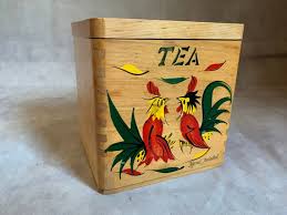 Set of 4 Vintage Wood Canisters With Roosters - by Tilso, Japan - Etsy Australia