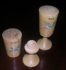 Vintage Salt & Pepper Shaker Wood STANDARD SPECIALTY Japan ...