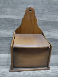 NICE Vintage Wooden Hanging Recipe / Letter / Trinket Box ...