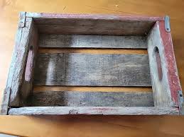 Vintage Coca Cola Wooden Crate Bottle Carrier Flat Red & White Wood Coke Crate | eBay