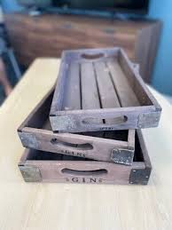 Butlers Tray, Hendricks Gin branded, rustic looking set of 3 | eBay