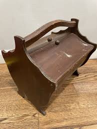 Vintage wood sewing storage tote box w/handle NL+ | eBay