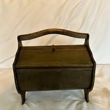 Vintage Wood Sewing Box | eBay