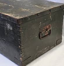 Rare Find, Vintage World War II Military Trunk, Rustic Wood ...