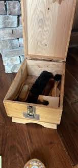 Vintage Griffin Shinemaster Shoe Shine Box Wooden With ...