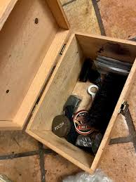 Vintage Wooden Shoeshine Box With Contents – Brush, Tins ...