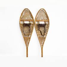 Vintage Wooden Snowshoes Made by Aigle Noir, Quebec, Canada 11 X 36 - First Nation Snowshoes - Etsy