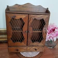 Rustic Spice Rack - Vintage Spice Shelf Cabinet - Classic Wood Wire Mesh Spice Shelf - Wall Mounted Display - Rustic Farmhouse Kitchen - Etsy UK