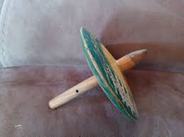 VINTAGE antique wooden top toy UFO STYLE | eBay