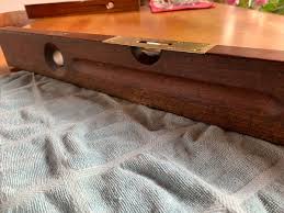 Antique brass and cherry 30" Stanley adjustable level. Made between 1912-1918. | eBay