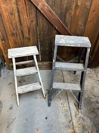 Ladder vintage white two step white shabby shiek - collectibles - by owner - sale - craigslist