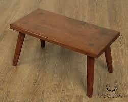 Studio Crafted Mid Century Walnut Small Stool | eBay