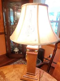 Oak and Brass Trophy Clock/lamp With Four Sided Embroidered ...