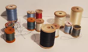 VINTAGE LOT WOODEN SPOOLS SEWING THREAD ASSORTED BRANDS LOT ...