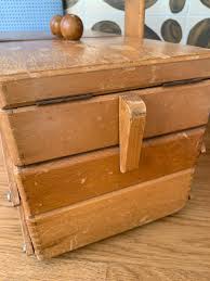 Vintage 1960s Circa Wooden Tri Level Accordian Sewing Box With Notions, Collectors Box, Craft Box - Etsy
