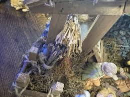 Vintage Christmas Nativity Scene Figure Set and Wood Moss ...