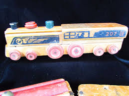 Vintage Cass Limited Wooden Locomotive Train Pull Toy Engine 207 3 Piece 1940's | eBay