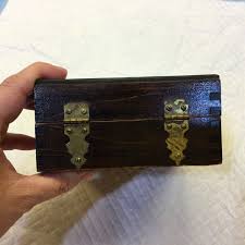 Vintage Wooden Box With Tooled Leather Top by Leather Stuff Dovetail Joints - Etsy Australia