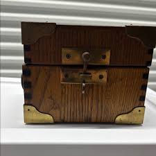 Storage & Organization | Wooden Box With Brass Accents | Poshmark