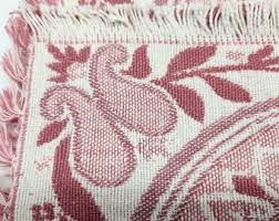 Rose Pink Cotton Table Placemats With Fringe, Set of 4 ...