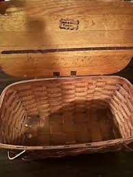 Vintage Wov-N-Wood by Jerywil Picnic Basket 21"Lx11W"x12"H 1940/1950's | eBay