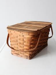 vintage splint weave picnic basket – 86 Vintage