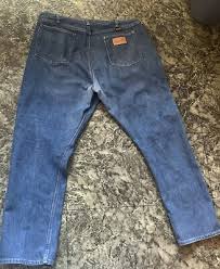 Vintage Wrangler Jeans MADE IN USA Mens 42/30 Denim w Vintage Logo Back Pocket | eBay