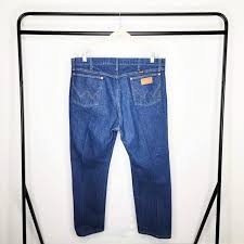 Wrangler 13MWZDD Vintage 90s Straight Leg Blue Denim... | Depop