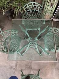 Sold at Auction: Cast Iron Garden Patio Outdoor, Table & 4 ...